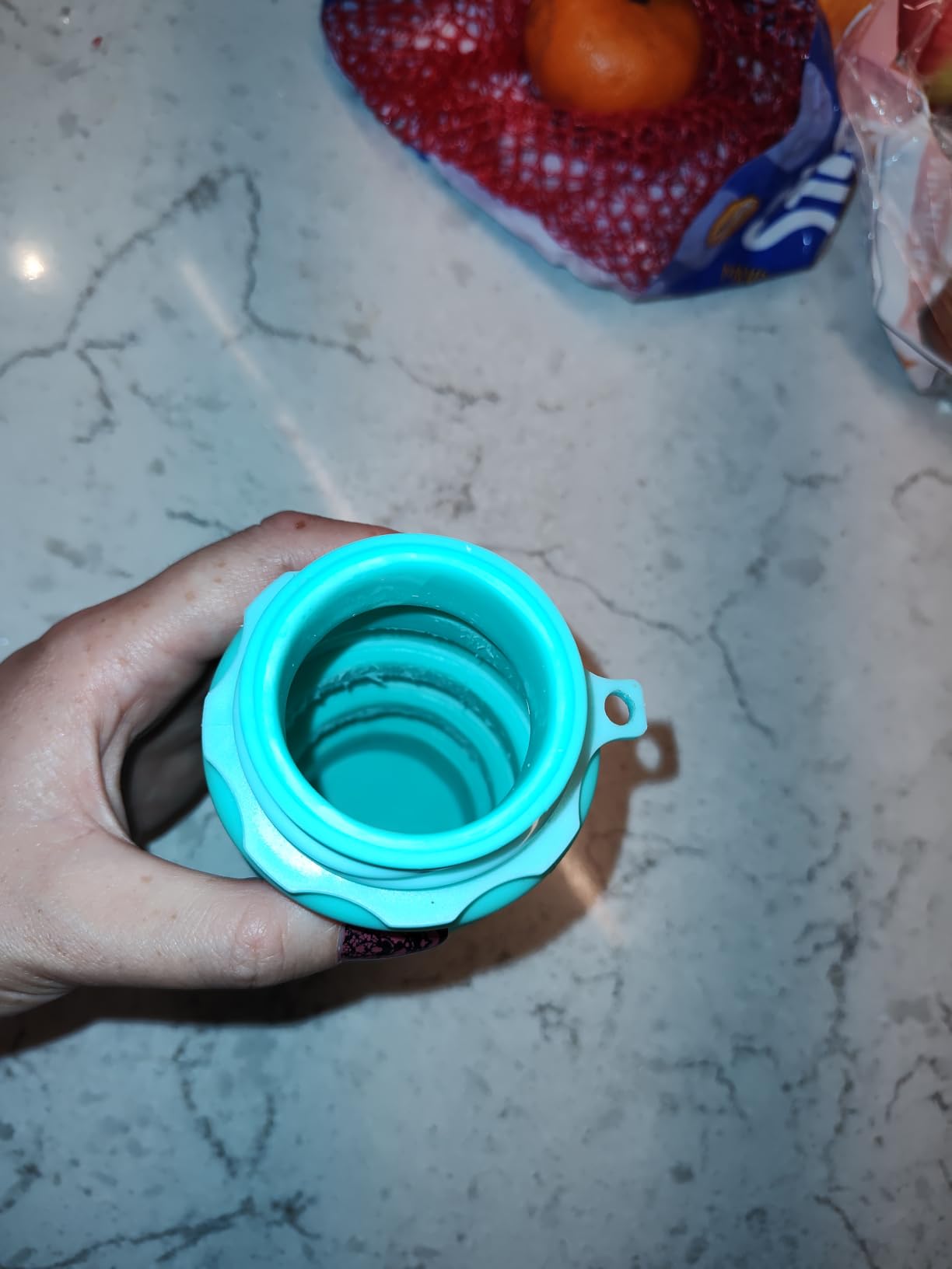 Collapsible Water Bottles Travel water bottle Sports Portable Sport Water Bottle Reusable Water Bottles comes with mountaineering Buckle 500ml silicone Water-proof camping water bottle customer photo 2