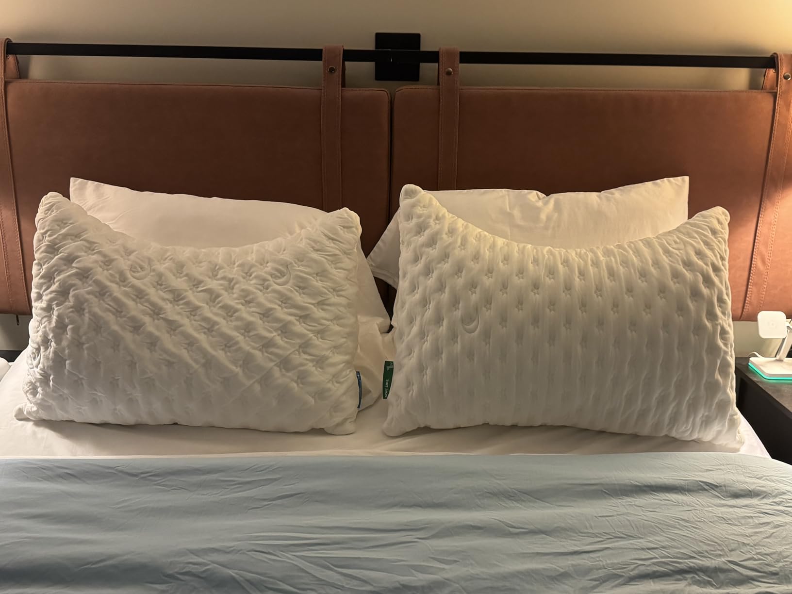 KUCEY Cooling Side Sleeper Pillow for Neck and Shoulder Pain, Luxury Shredded Memory Foam Curved Bed Pillows for Sleeping Set of 1- Adjustable Travel Pillow Size- Washable Cover Crescent White customer photo 2