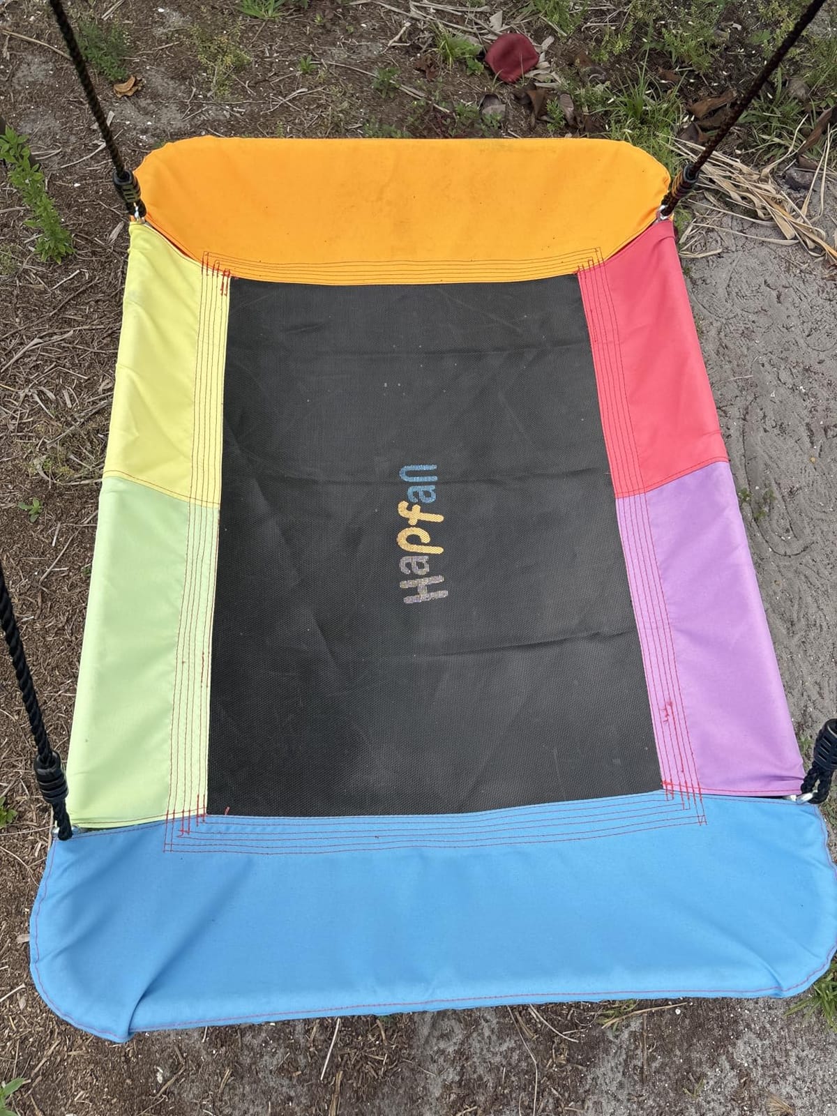 Hapfan Metal Swing Sets for Backyard for Kids with Double Tree Swings customer photo 1