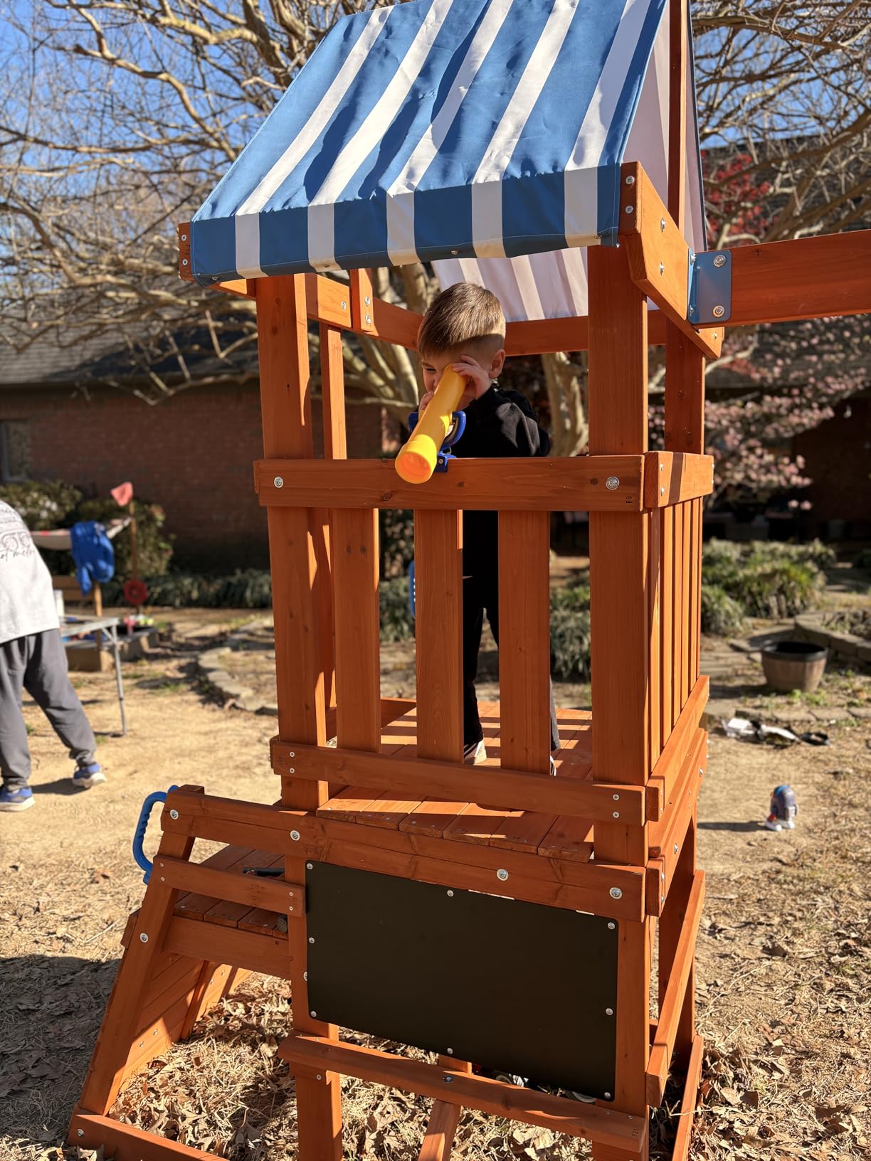 ROBUD Swing Sets for Backyard, Wooden Swing Set customer photo 1