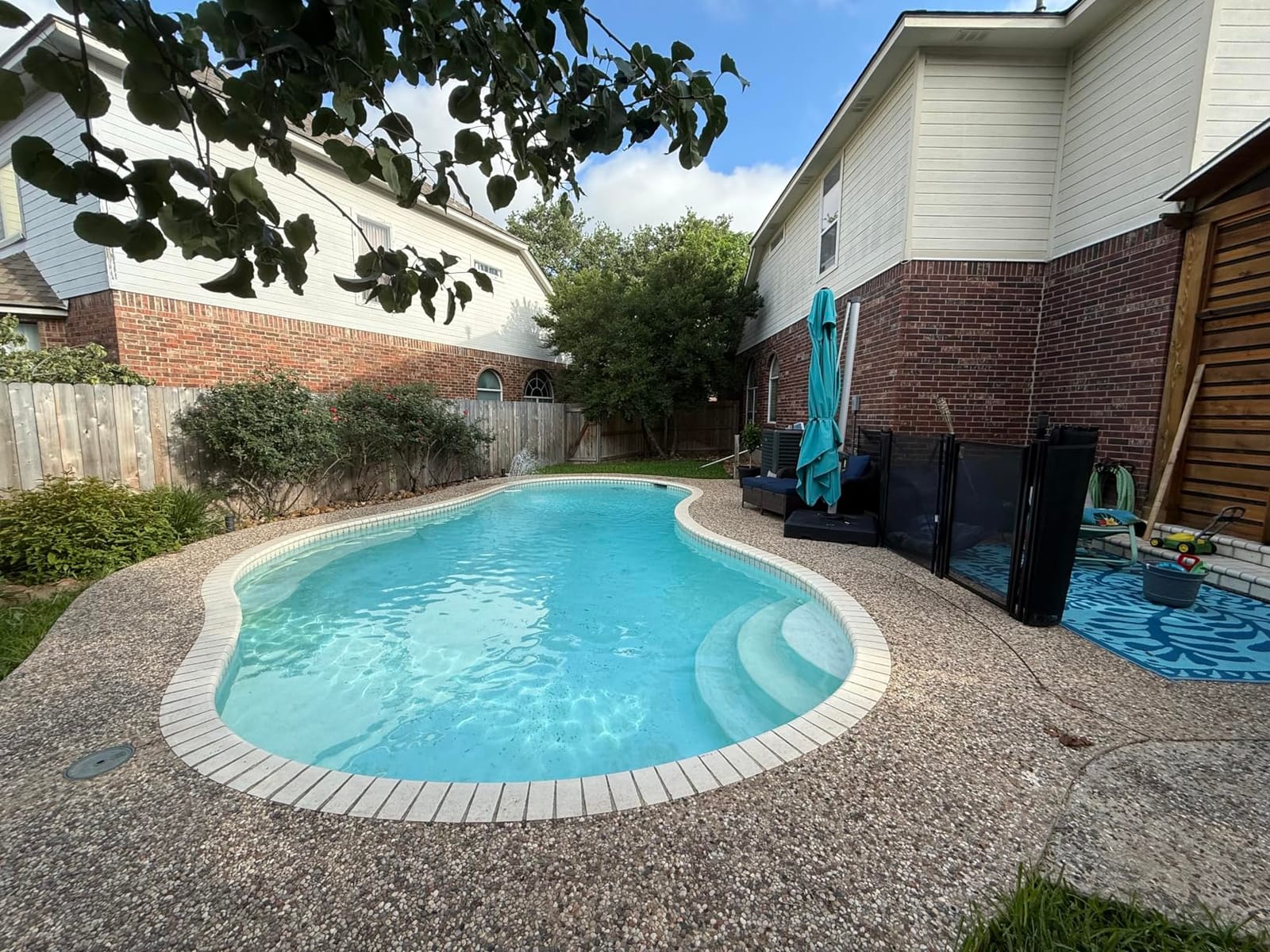 4×108FT Pool Fence, 350gsm Teslin Mesh Pool Safety Fence, Black customer photo 2