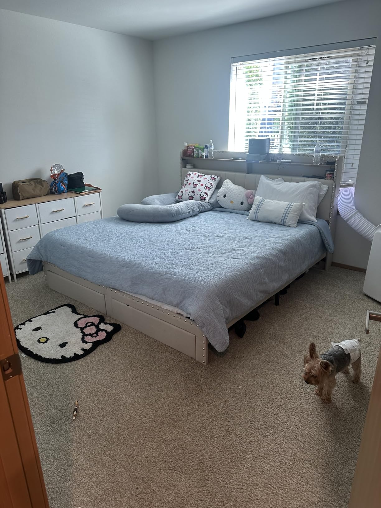 EnHomee Twin Bed Frame with Large Drawer & 2-Tier Storage Headboard Shelf customer photo 2