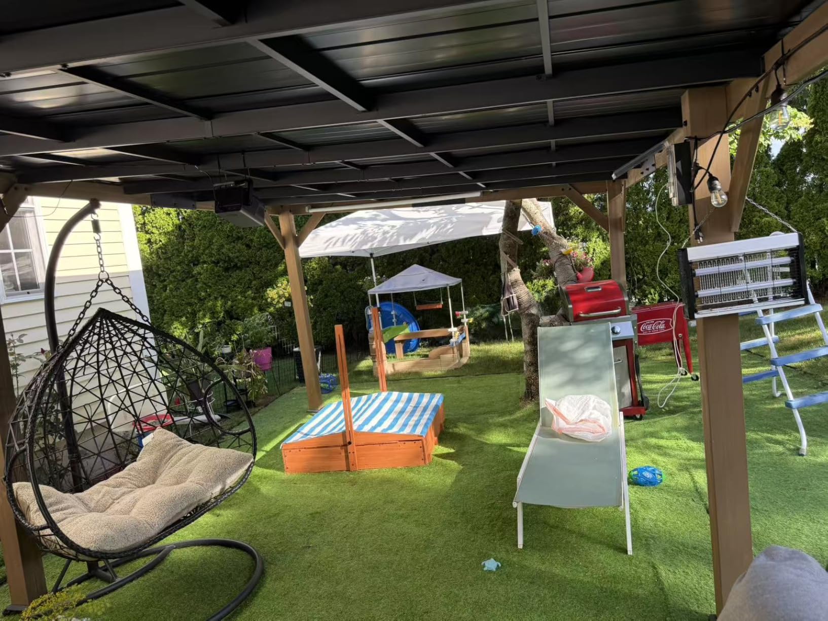 Modern Shade Wood Grill Gazebo 10' x 12' with Sloped Galvanized Steel Roof customer photo 1
