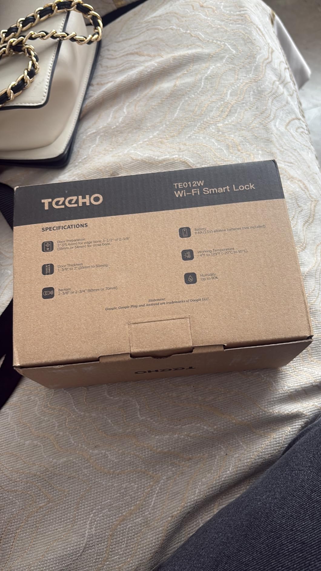 TEEHO TE012W WiFi Fingerprint Smart Door Lock for Front Door, Satin Nickle customer photo 2