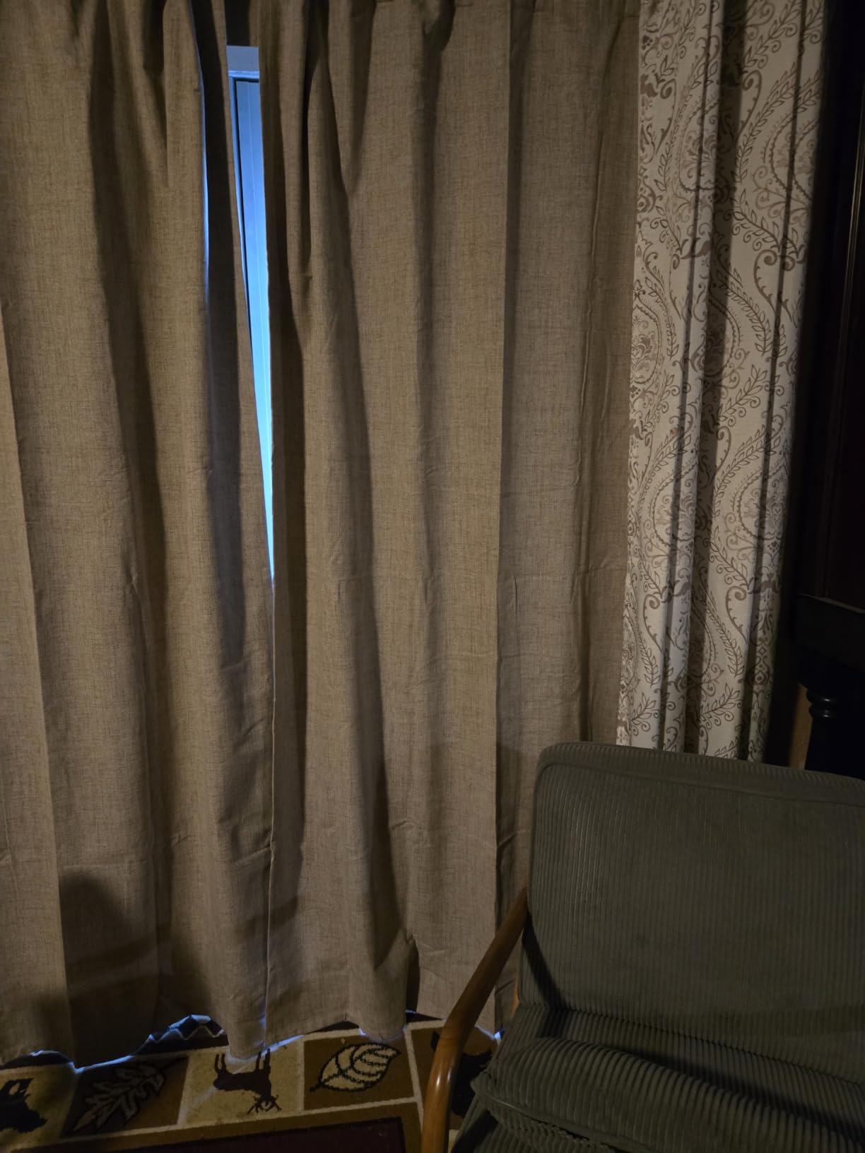 100% Blackout Curtains 84 inch Length Faux Linen (W52 x L84, Beige) customer photo 1