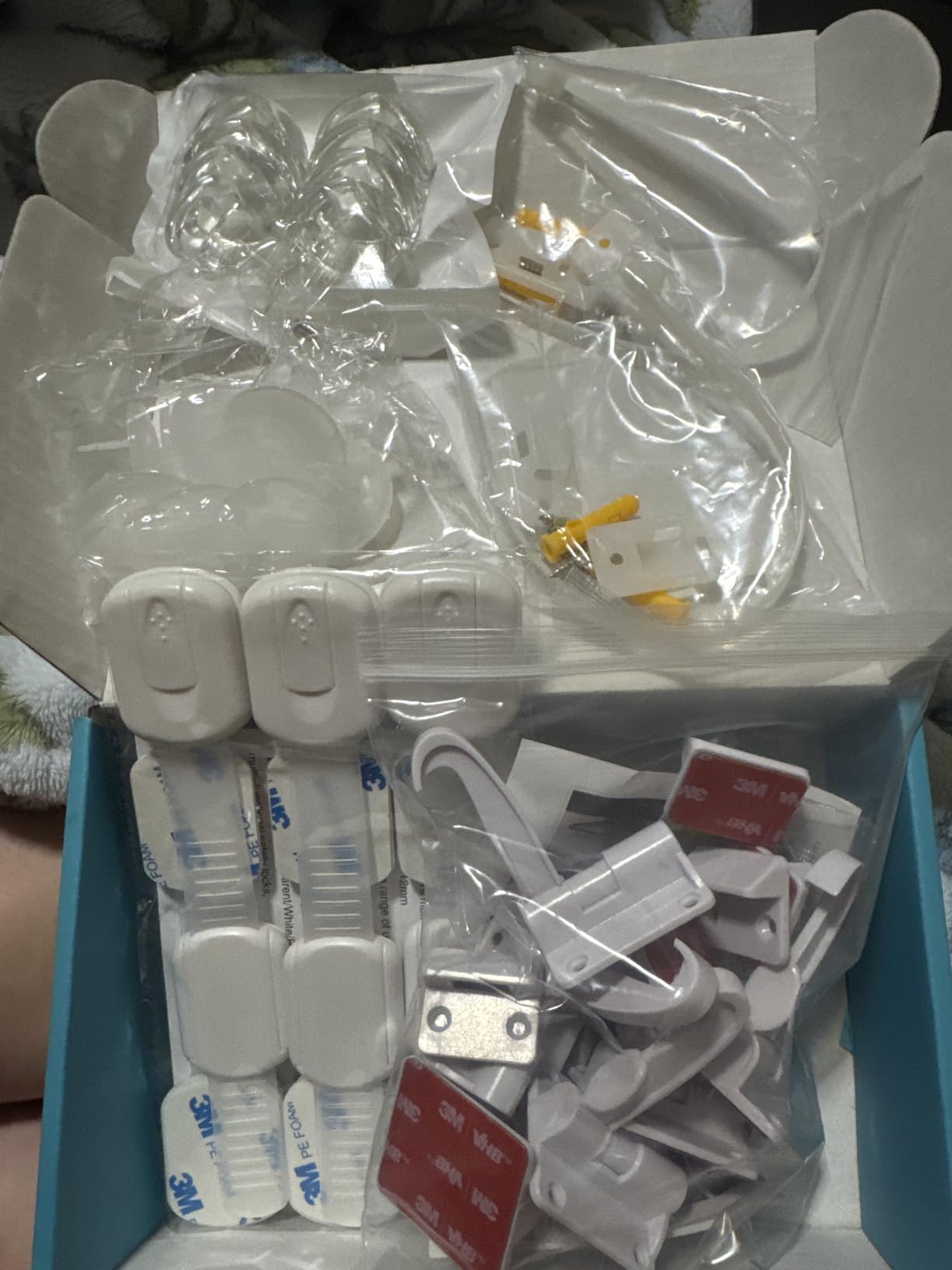 40 Pack Baby Proofing Kit | Hidden Cabinet Drawer Locks, Adjustable Latches, Outlet Covers, Corner Guards & Anti Tip Furniture Anchors Kit. Protecting Baby From Safety Hazards in Your Home. customer photo 1