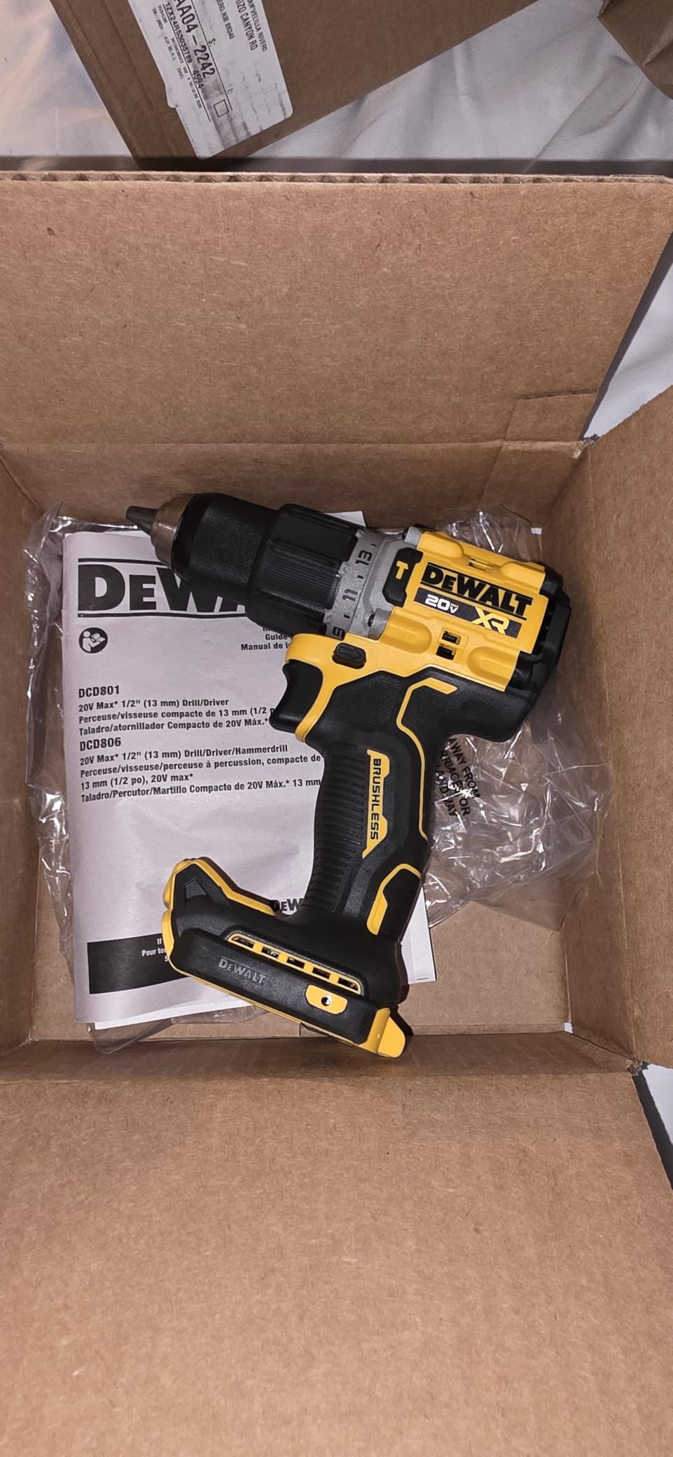 DEWALT 20V MAX XR® Brushless Cordless 1/2 in. Hammer Drill (Tool Only) (DCD806B) customer photo 1