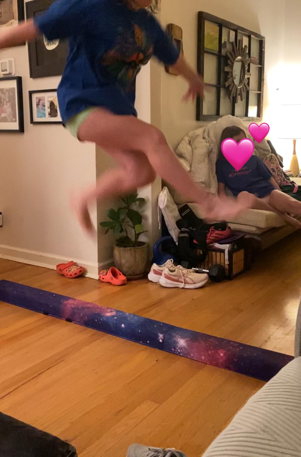 6FT/8FT/9.5FT Folding Balance Beam for Kids Ages 3-12, Foldable Gymnastics Floor Beam-Extra Firm Suede Cover with Carrying Bag for Home-Gym Equipment for Toddler Teenager customer photo 2