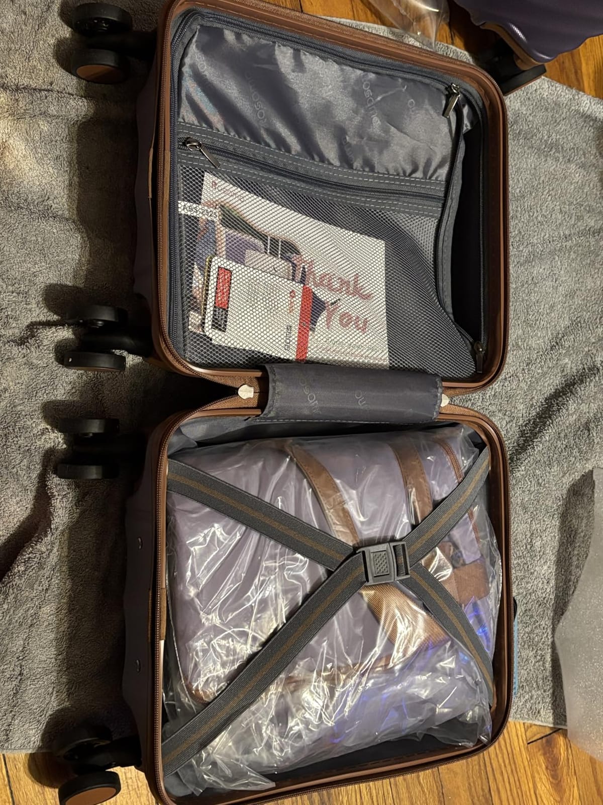 Rosamo 6 Piece Luggage Set Expandable Hardside, 20in Suitcase with Matching Travel Bags, 22x14x9 Airline Approved Carry On, TSA Lock & Spinner Wheels, ABS+PC customer photo 1