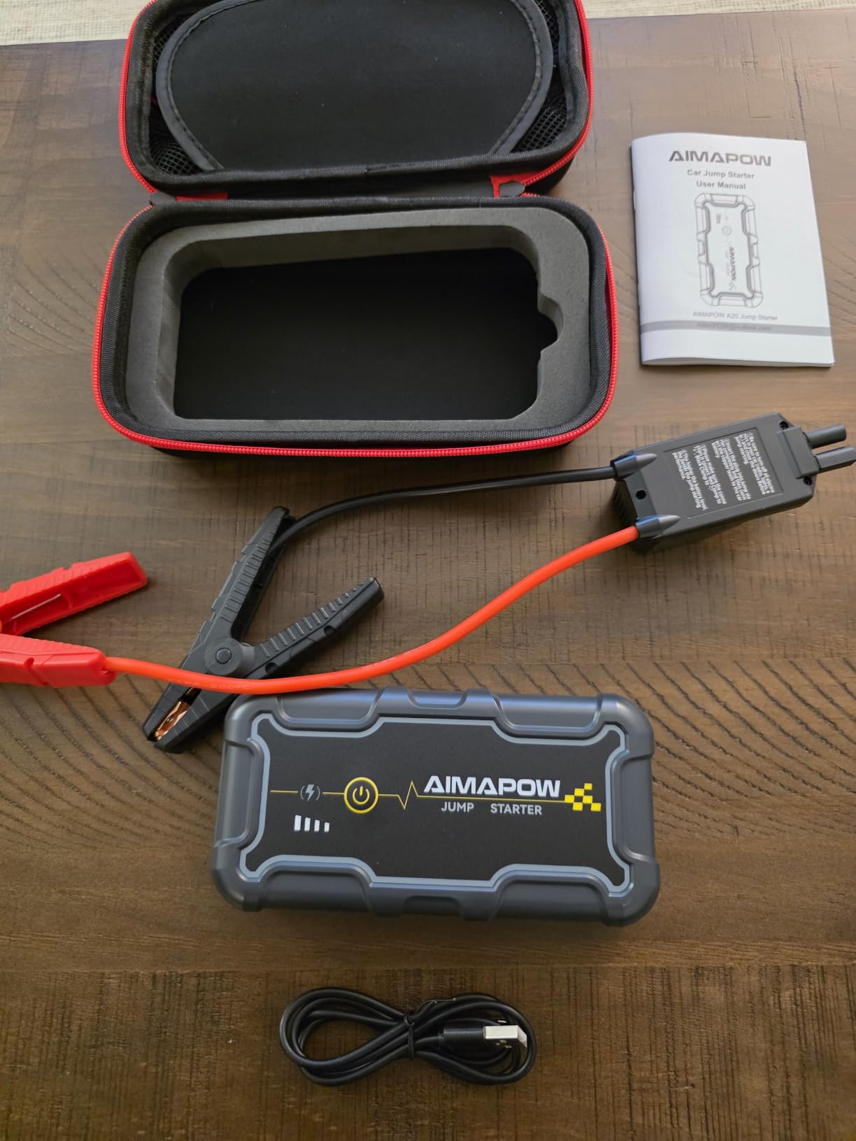 160PSI Jump Starter with Air Compressor, 12V Car Battery Jump Starter Power Bank(All Gas/12L Diesel), Car Starter with LED Flashlight, Force Start, Jump Pack with Jump Leads customer photo 1