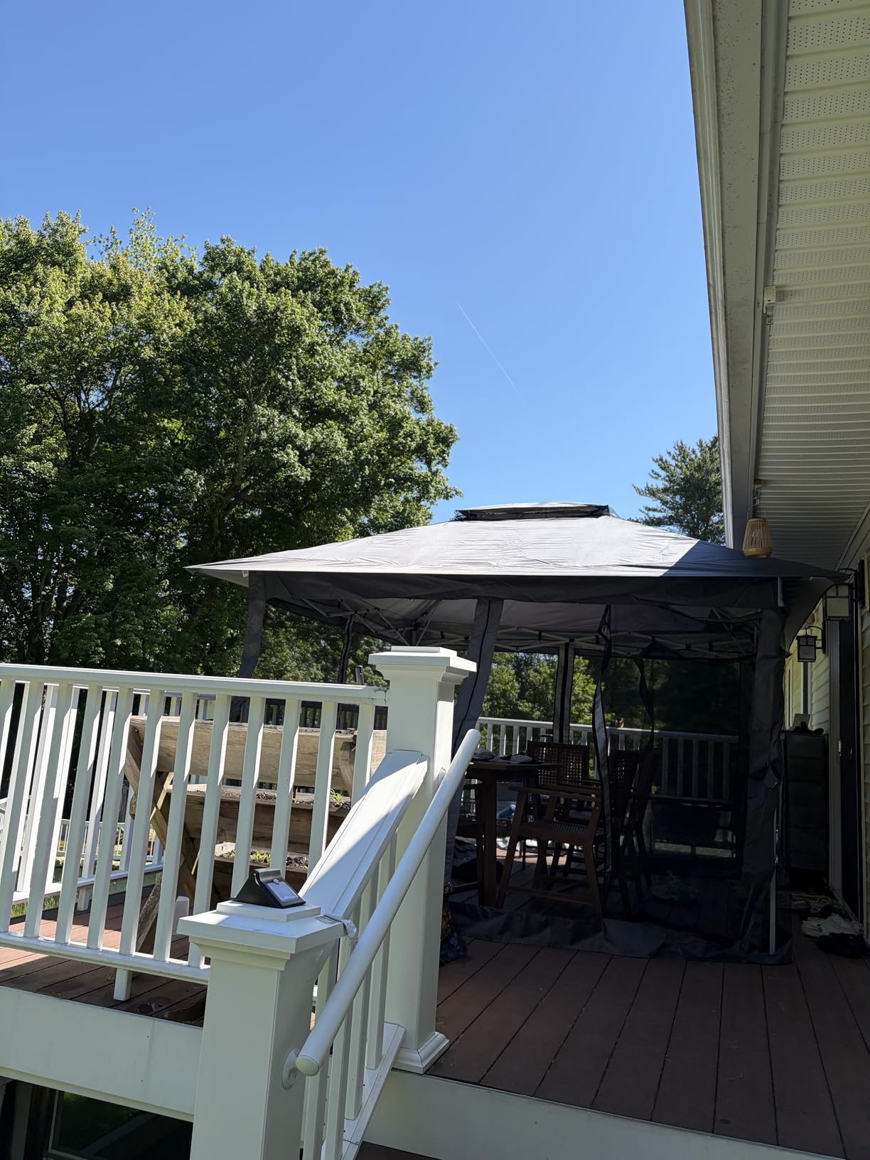 HOTEEL 12x20 Hardtop Gazebo on clearance with Metal Roof & Drainage System, Heavy Duty Galvanized Steel Gazebo with Aluminum Frame, Privacy Curtains and Netting, for All-Weather, Black (2026 Upgraded) customer photo 2