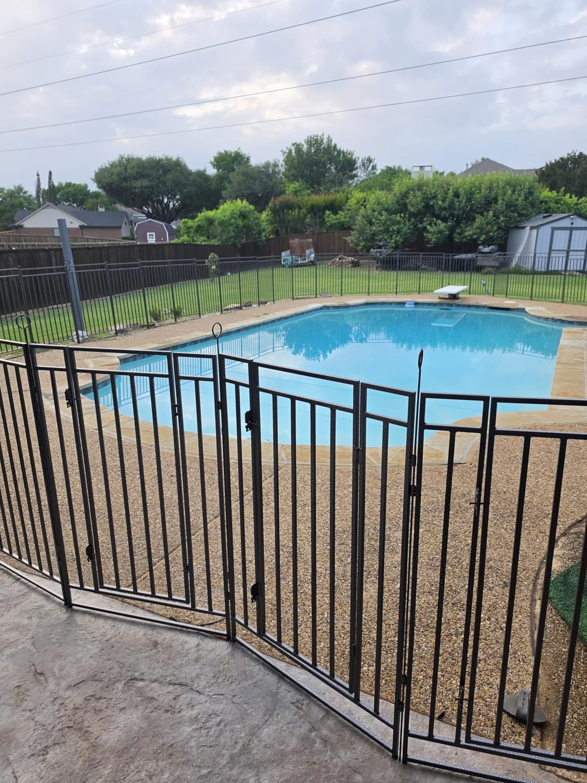 40in H x 54ft L Black-Silver Removable Pool Safety Fence customer photo 1