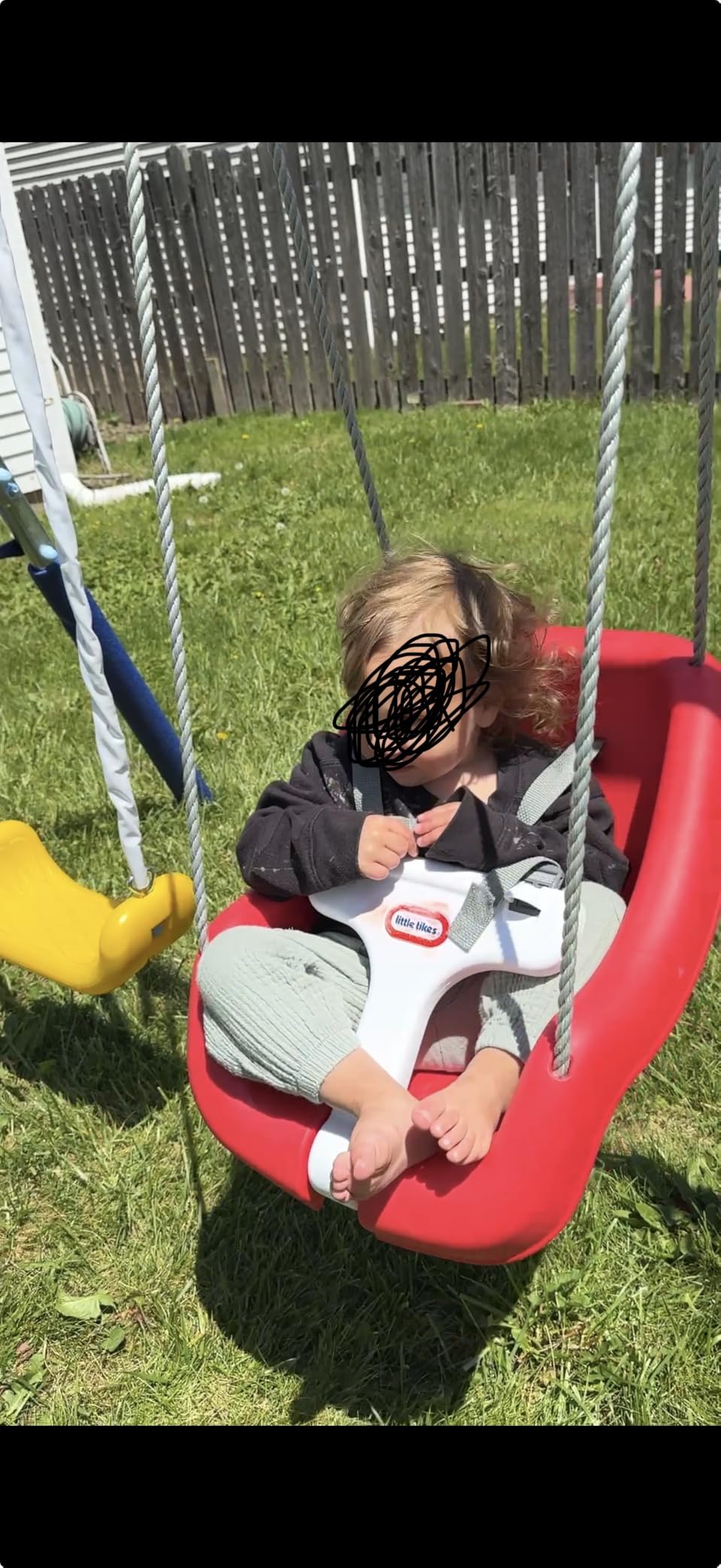2-in-1 Snug 'n Secure Swing - Red with White Bar, Ages 9 Months to 4 Years customer photo 2