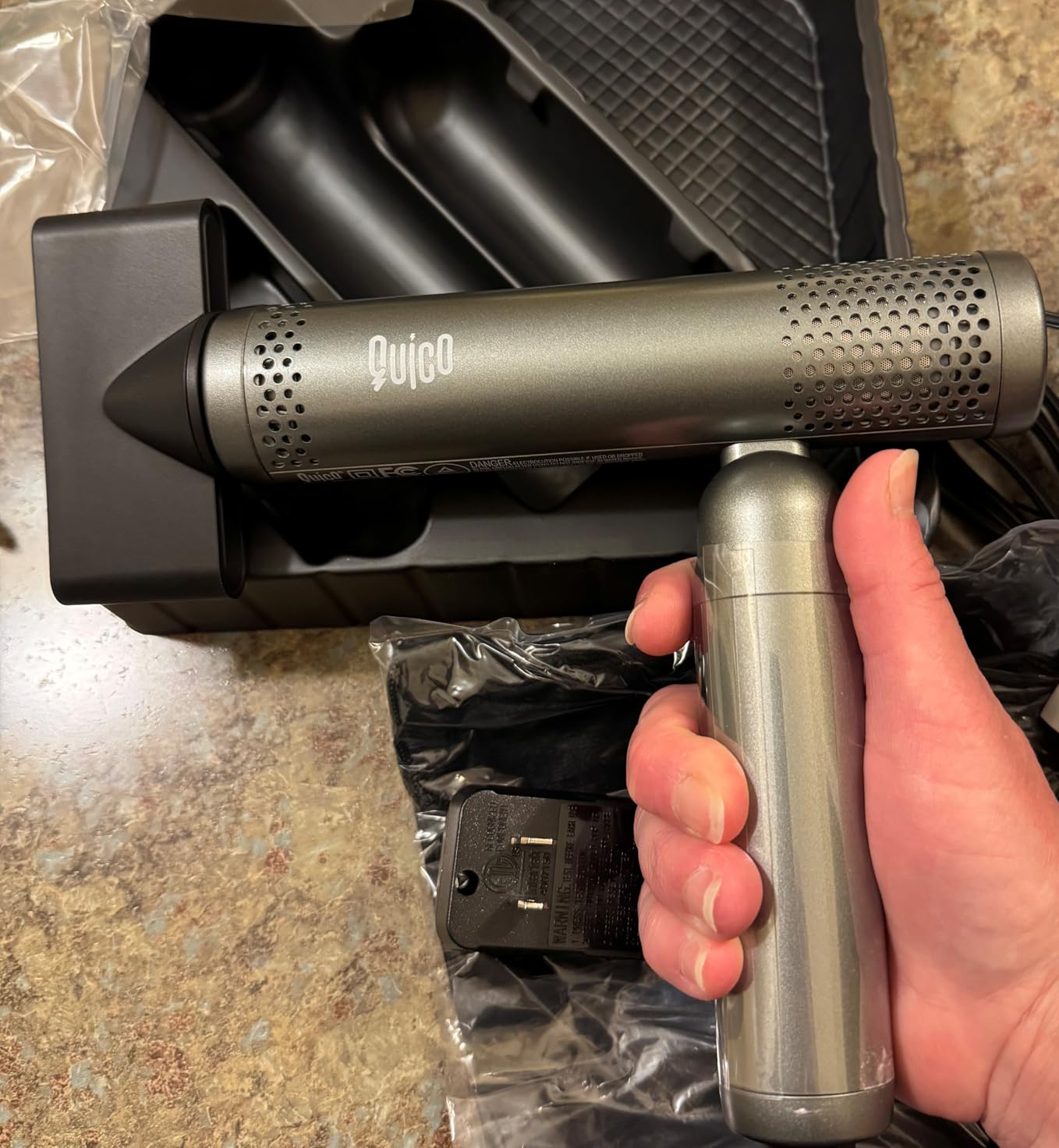 Quico Travel Hair Dryer Dual Voltage, 120000RPM BLDC Fast Drying Blow Dryer customer photo 1