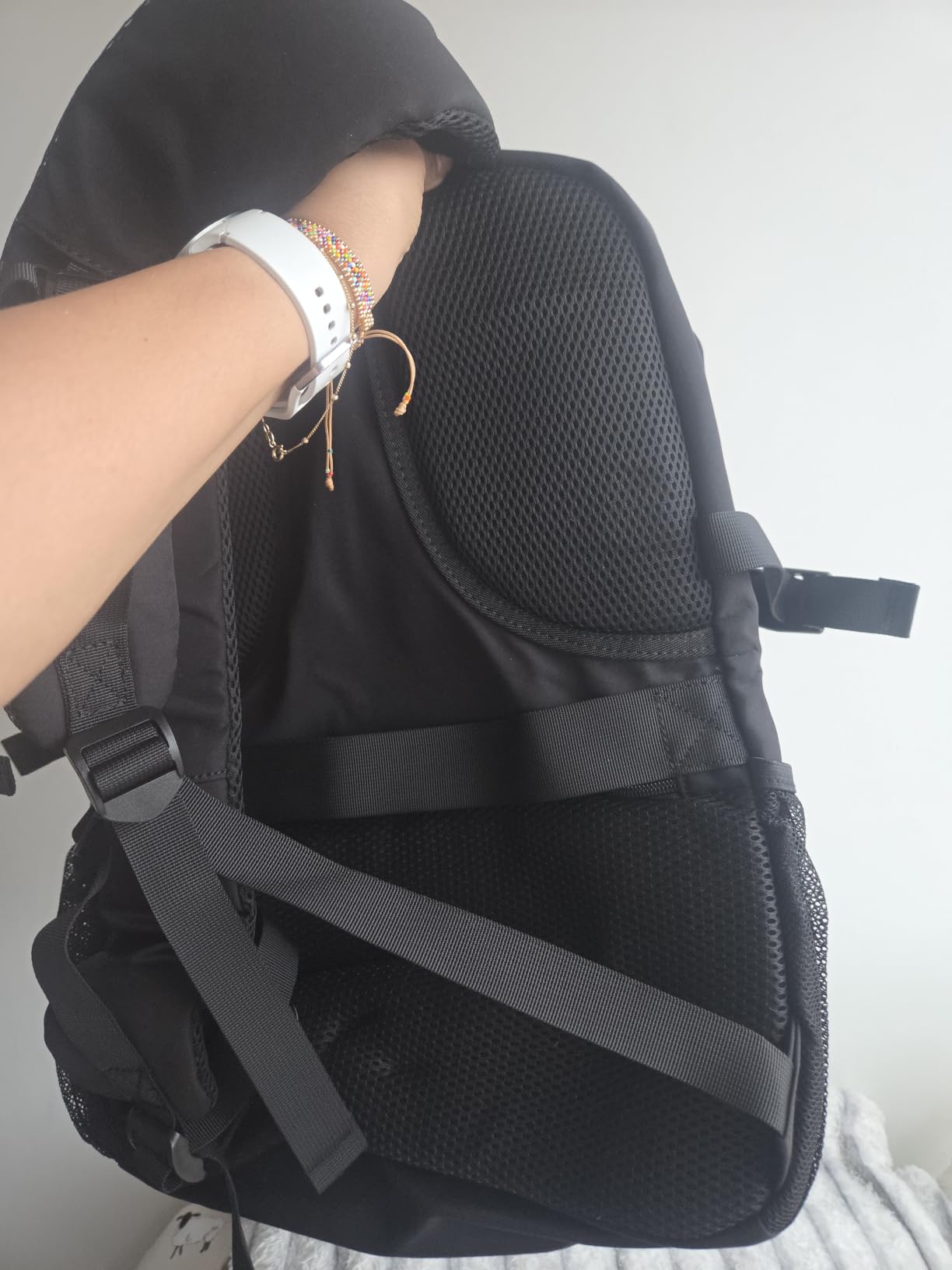 Lossga Travel Backpack for Women Men 18x14x8 Waterproof Carry On Backpack Airline Approved Personal Item Travel Backpack Comfortable Mochila for Work Business Weekender, Black customer photo 1