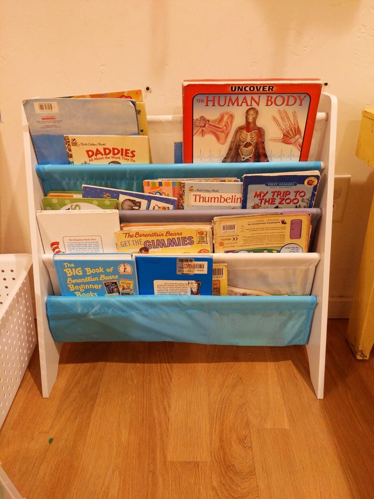 SONGMICS Kids Bookshelf, 4-Tier Toddler Bookcase, 24.6 x 9.8 x 23.6 Inch customer photo 1