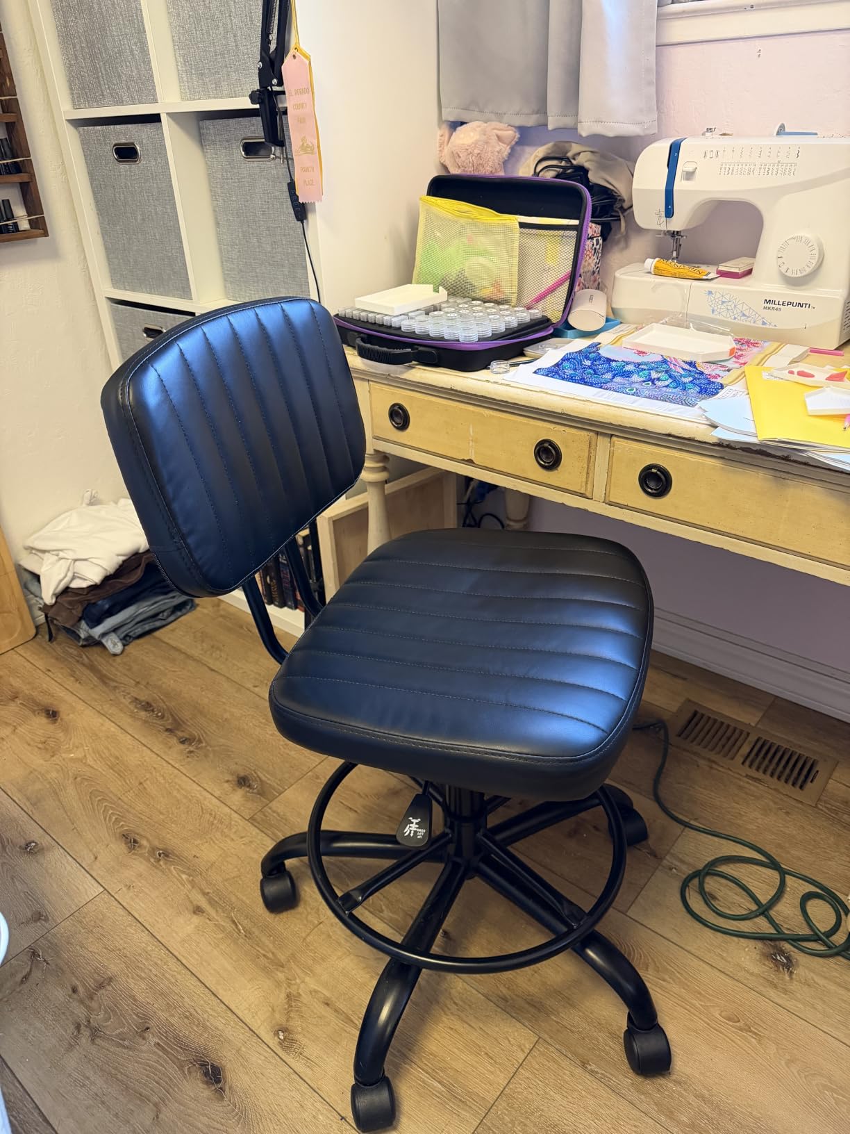 DUMOS Armless Drafting Chair, Standing Desk Chair, Rolling Stool customer photo 2