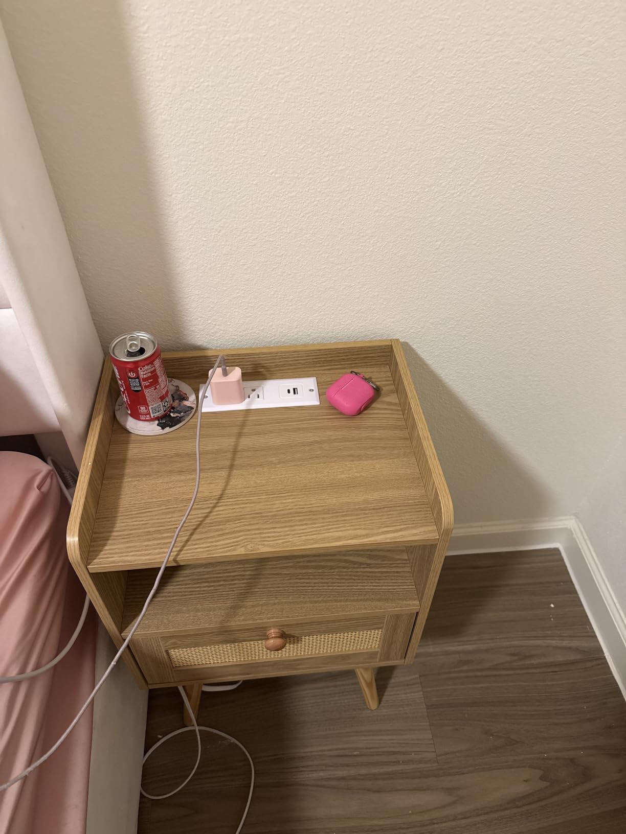 SUPERJARE Nightstands Set of 2, Night Stands with Charging Station customer photo 1