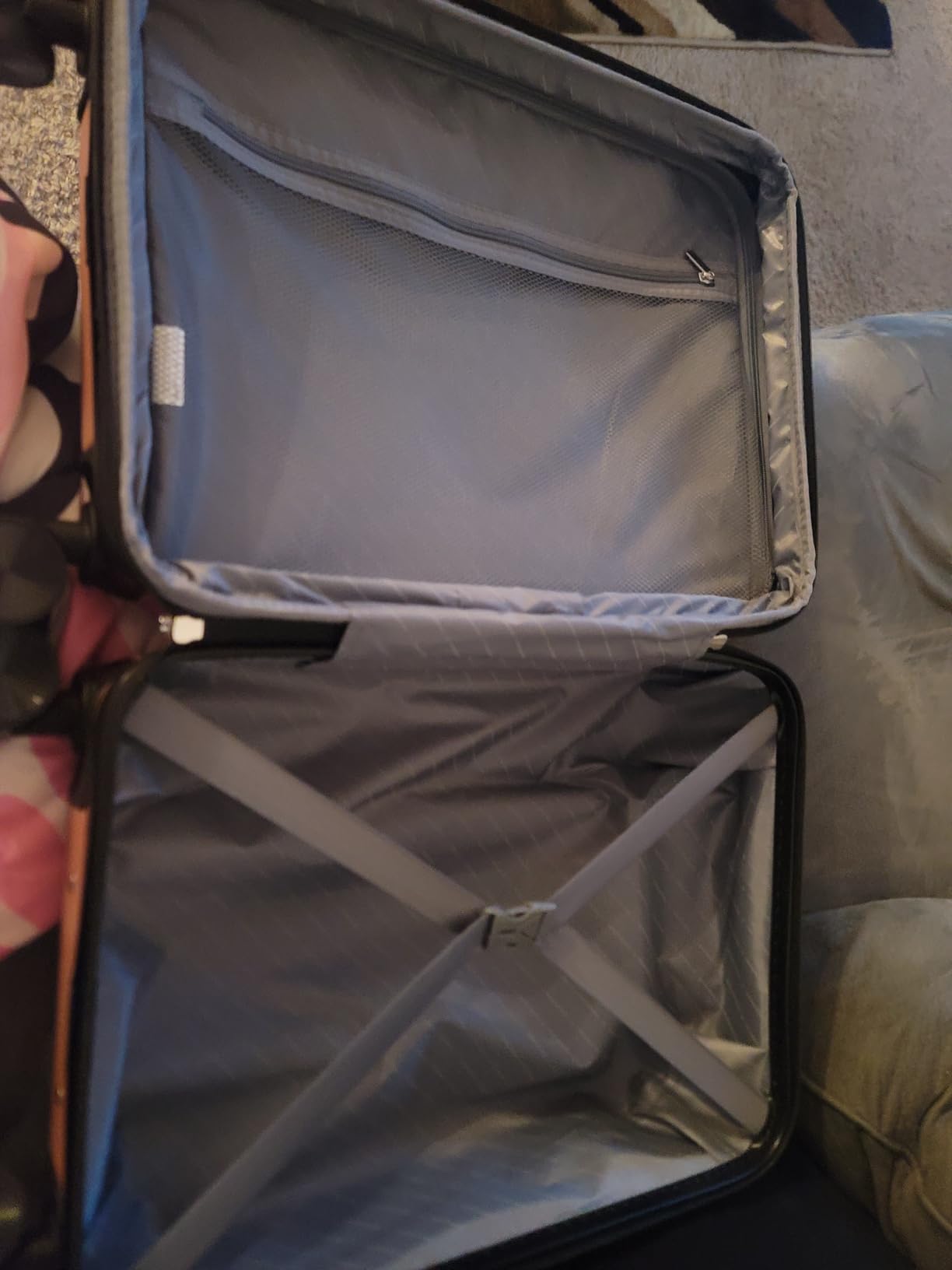 Sweetcrispy 28 Inch Checked Luggage, Suitcase with Spinner Wheels customer photo 2