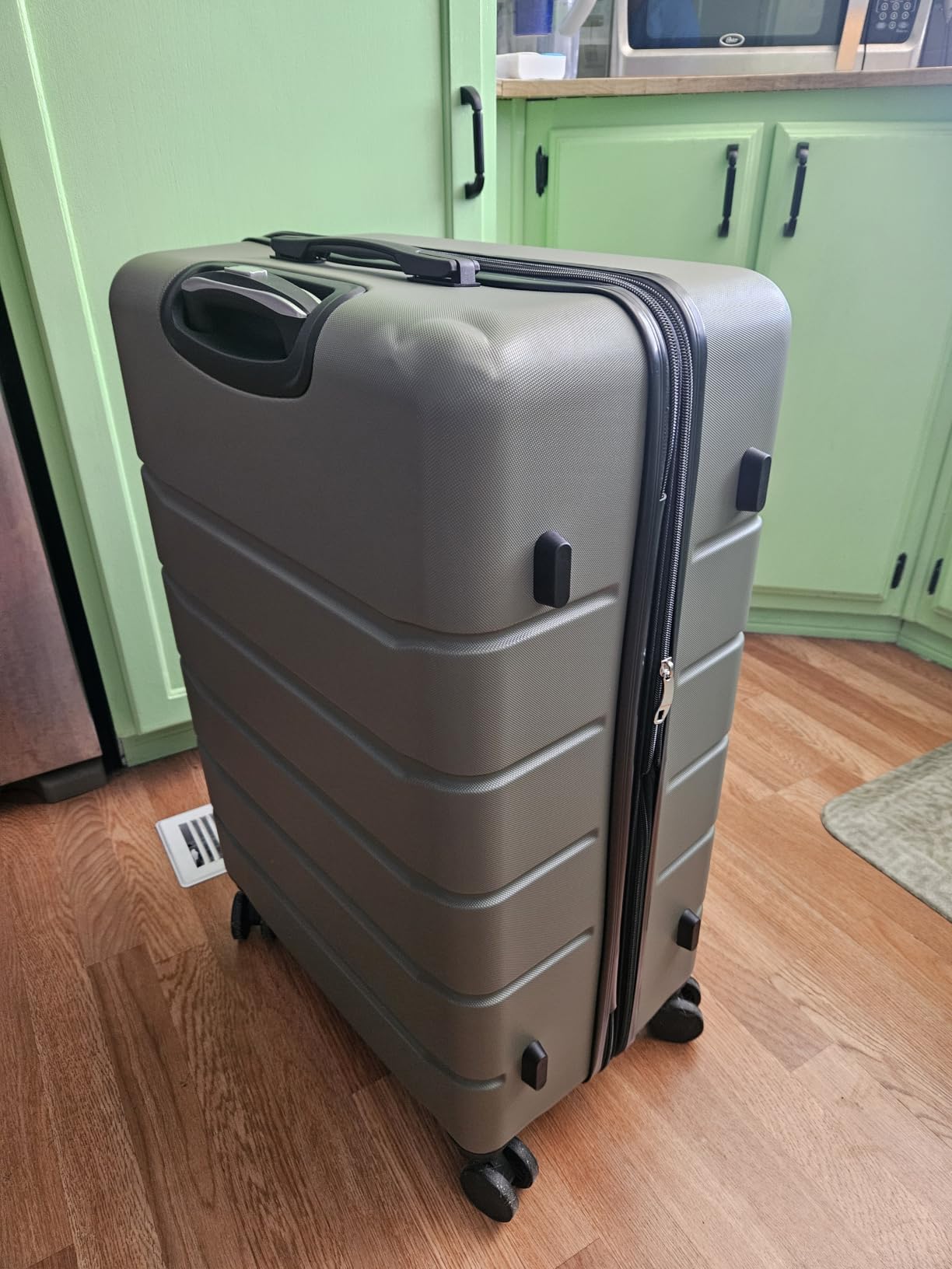 OLIXIS 28 Inch Luggage, Hardside Checked Suitcase with Spinner Wheels, Lightweight ABS Hard Shell Travel Luggage, TSA Approved Lock, Expandable Large Suitcase for Business & Travel–Light Grey customer photo 1