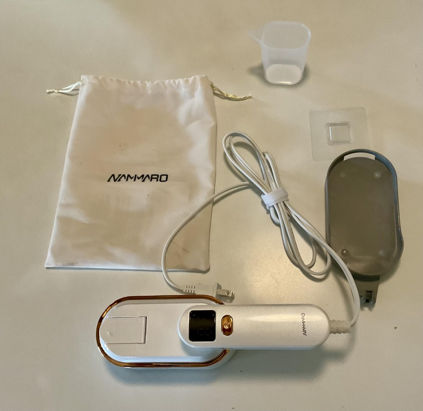 Travel Steamer Iron for Clothes - 1200W Handheld Size Portable Travel Steamer, 3 Steam Levels Clothes Steamer with LCD Screen, 10S Fast Heat-up Steamer for Dress Shirt Home Travel (White) customer photo 1