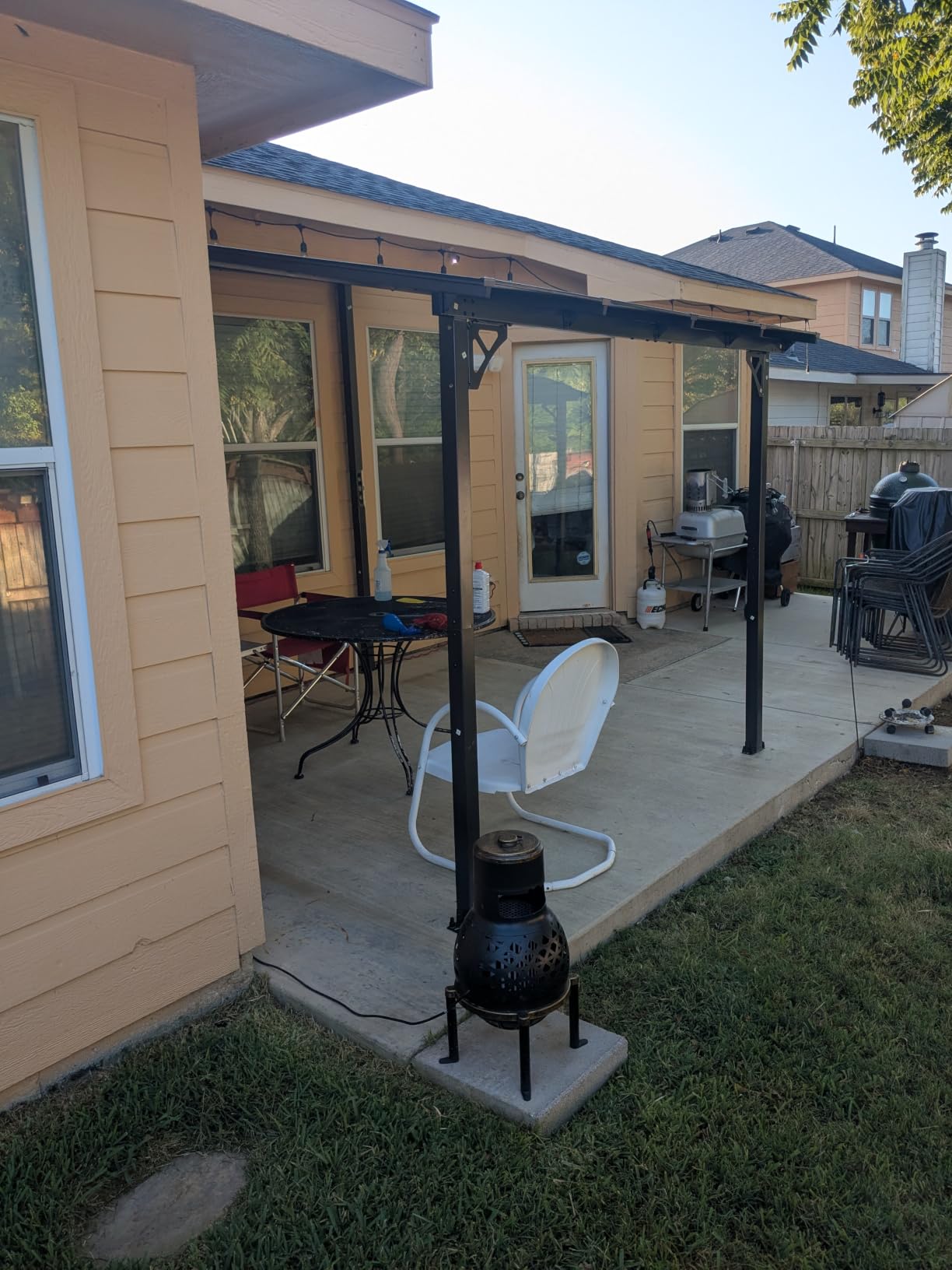 Aoxun 12x10FT Pergola with Netting and Curtains for Patio, Brown customer photo 2