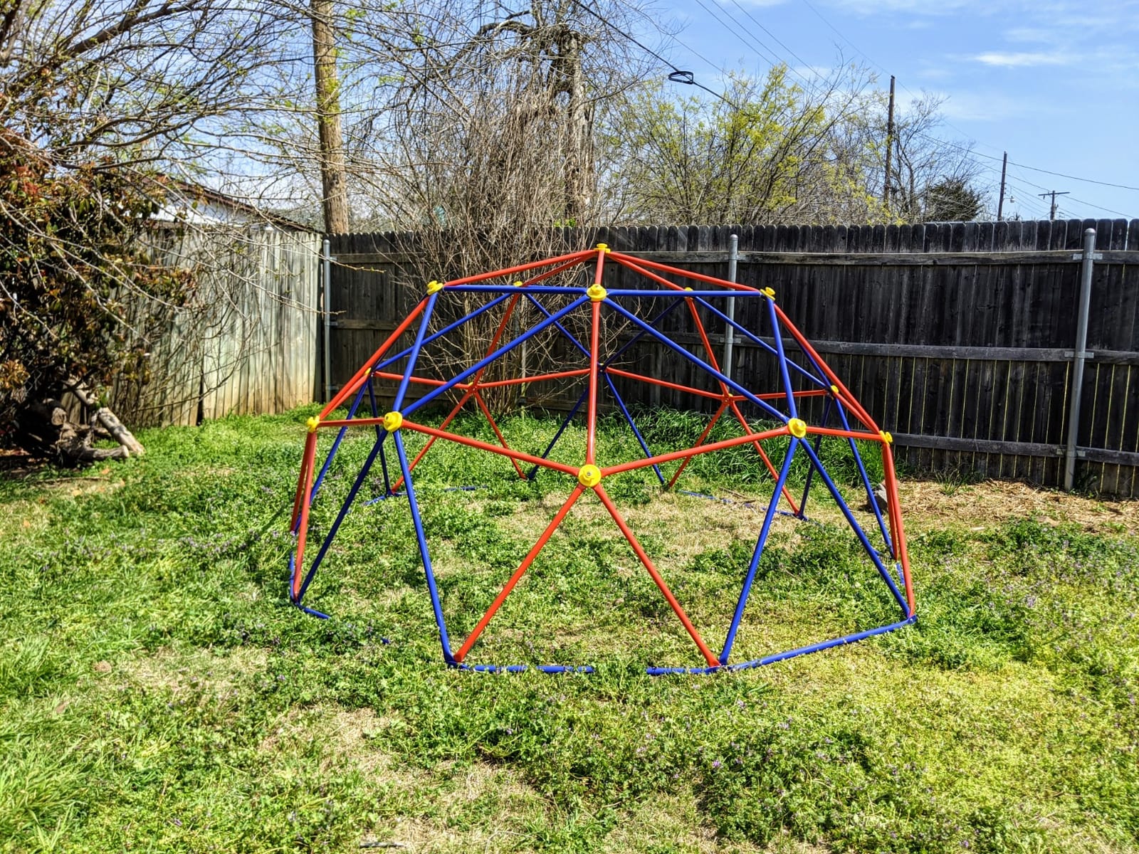 Zupapa Climbing Dome with Slide, Kids Outdoor 8 FT Jungle Gym Monkey Bar for Backyard, 2 in 1 Climbing Frame Toys for Toddlers Playground Set, Geometric Dome Climber for Kids Age 3-8 customer photo 2