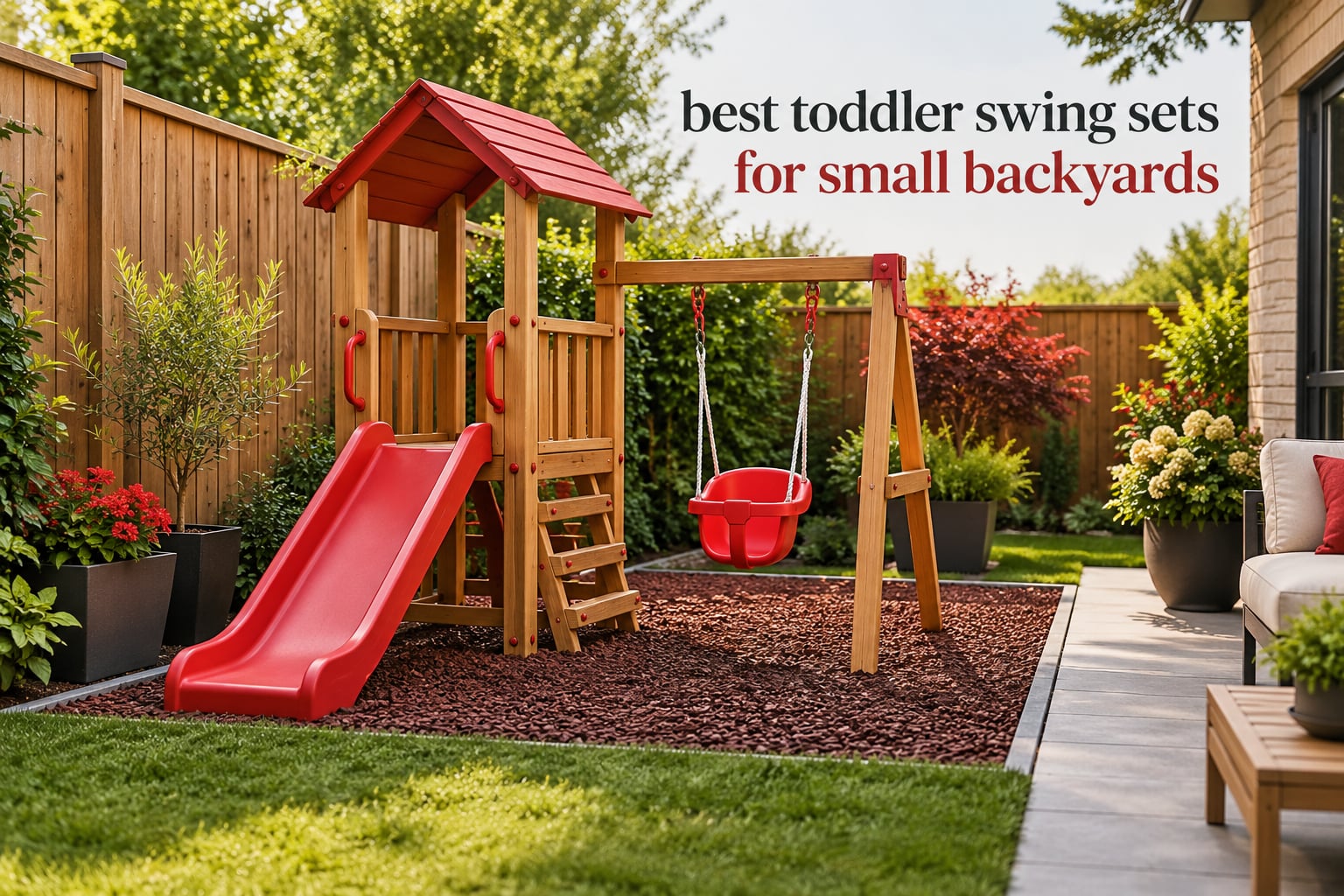 best toddler swing sets for small backyards