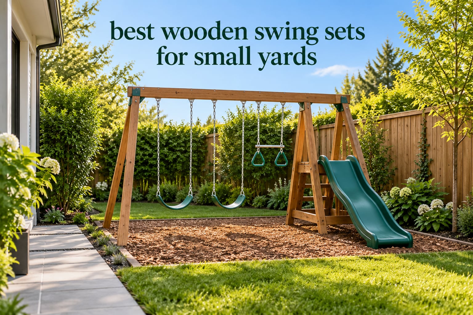 best wooden swing sets for small yards