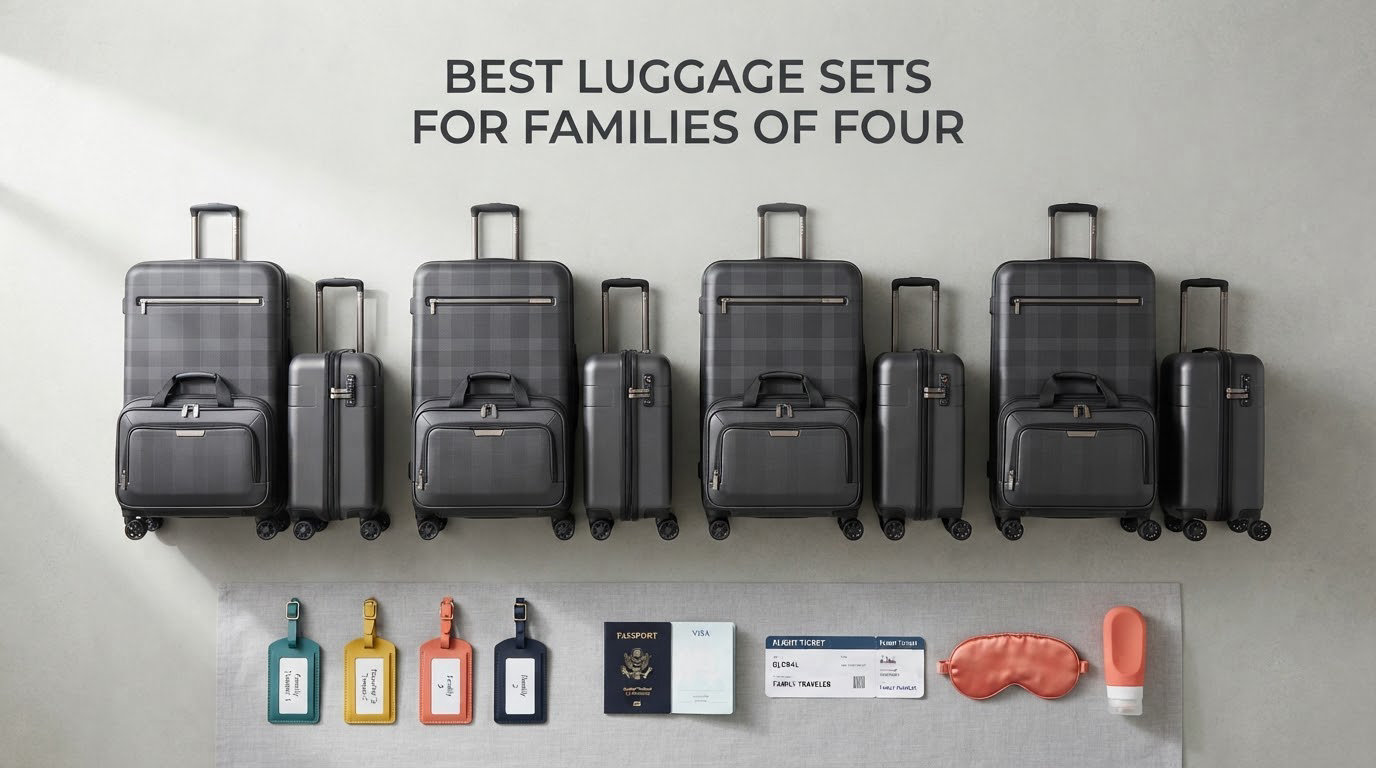 best luggage sets for families of four