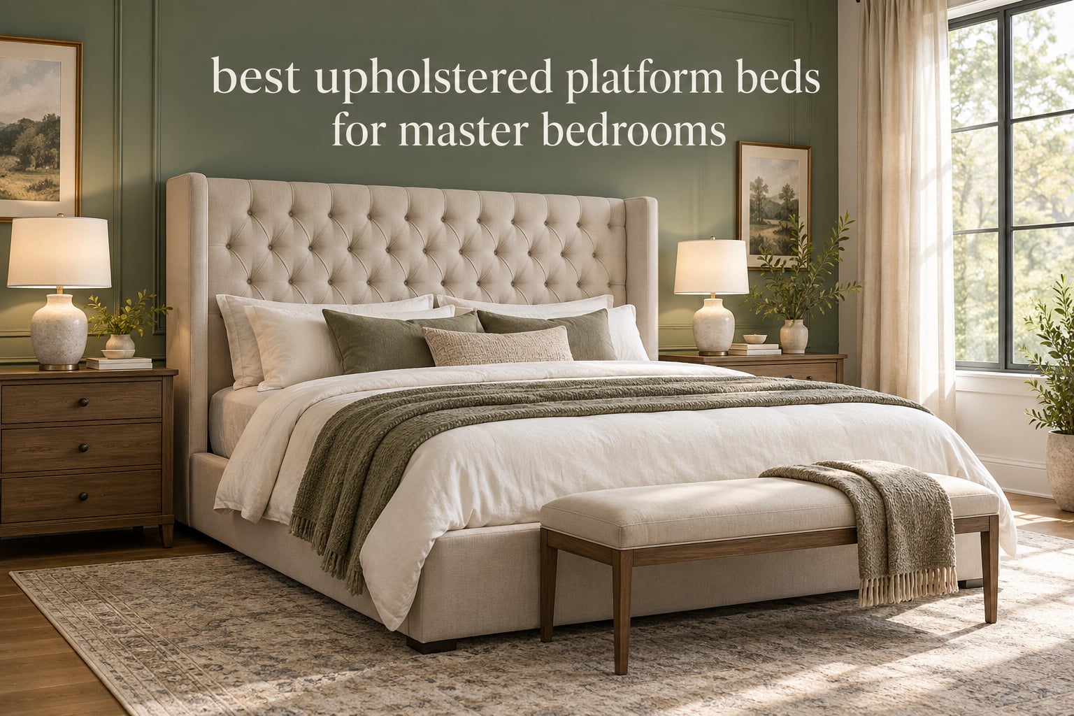 best upholstered platform beds for master bedrooms