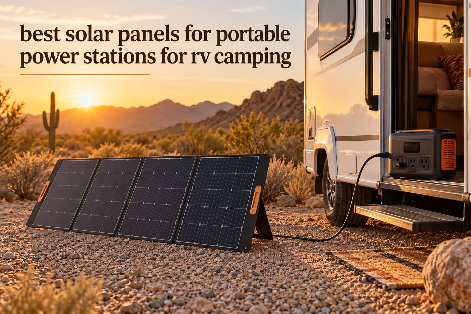 best solar panels for portable power stations for rv camping