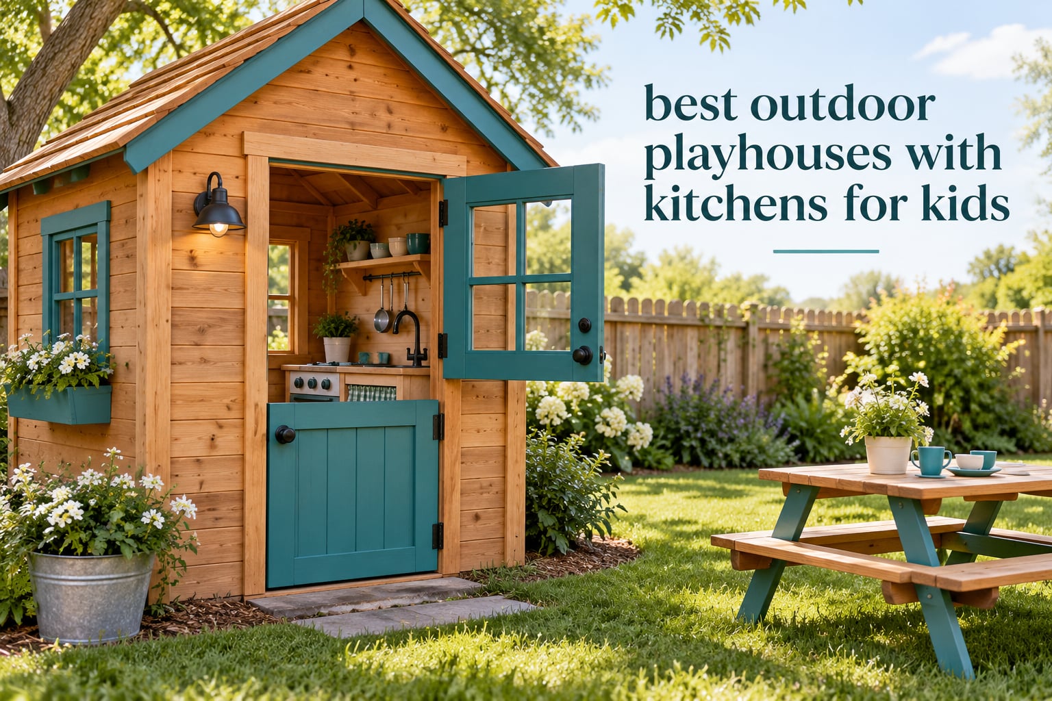 best outdoor playhouses with kitchens for kids