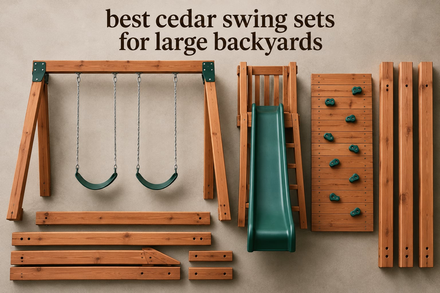 best cedar swing sets for large backyards