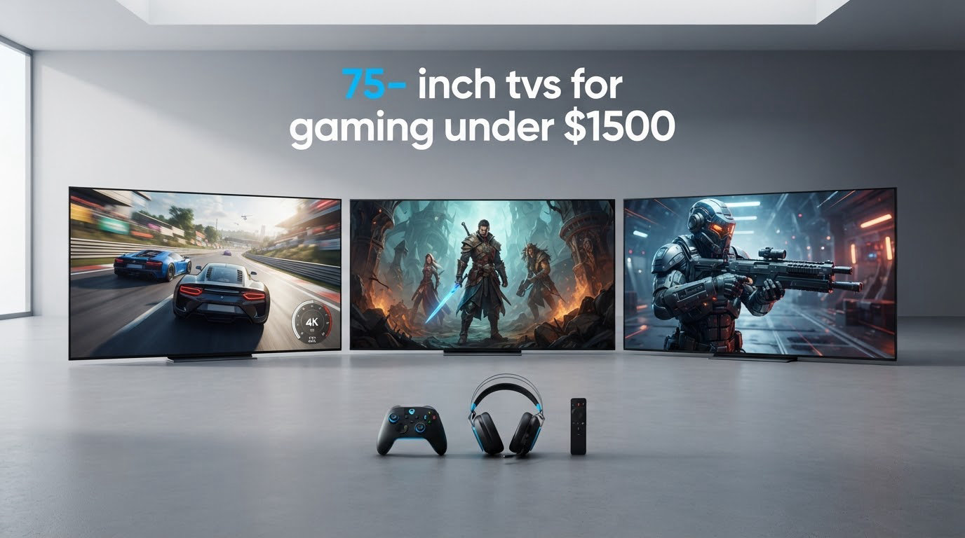 best 75 inch tvs for gaming under $1500