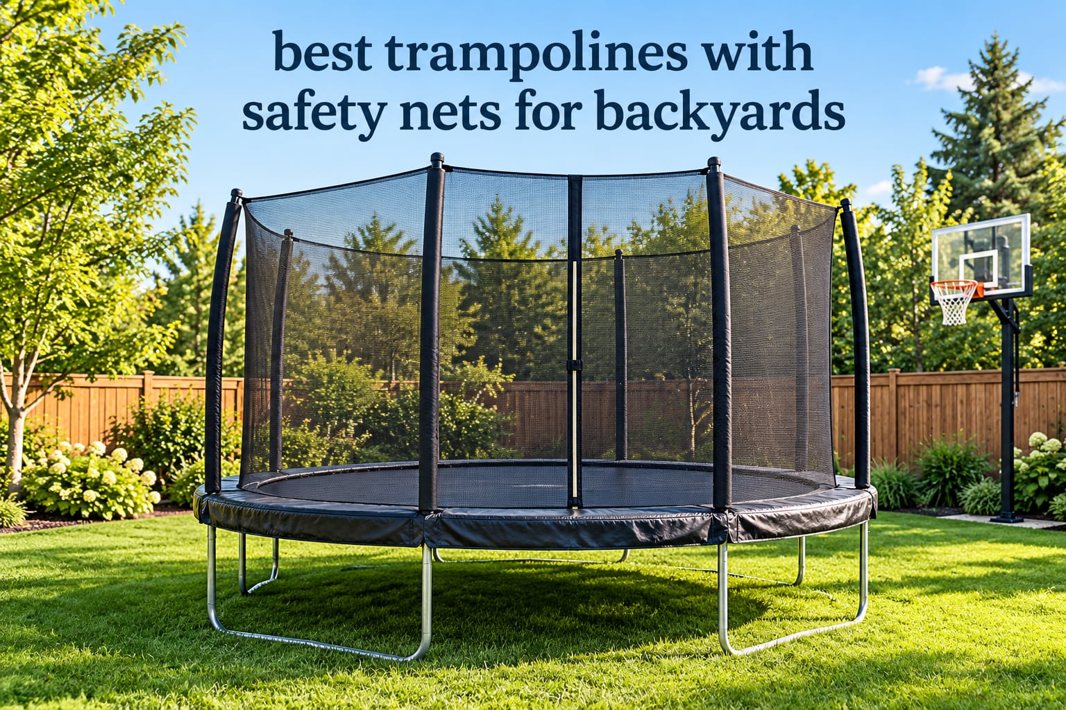 best trampolines with safety nets for backyards