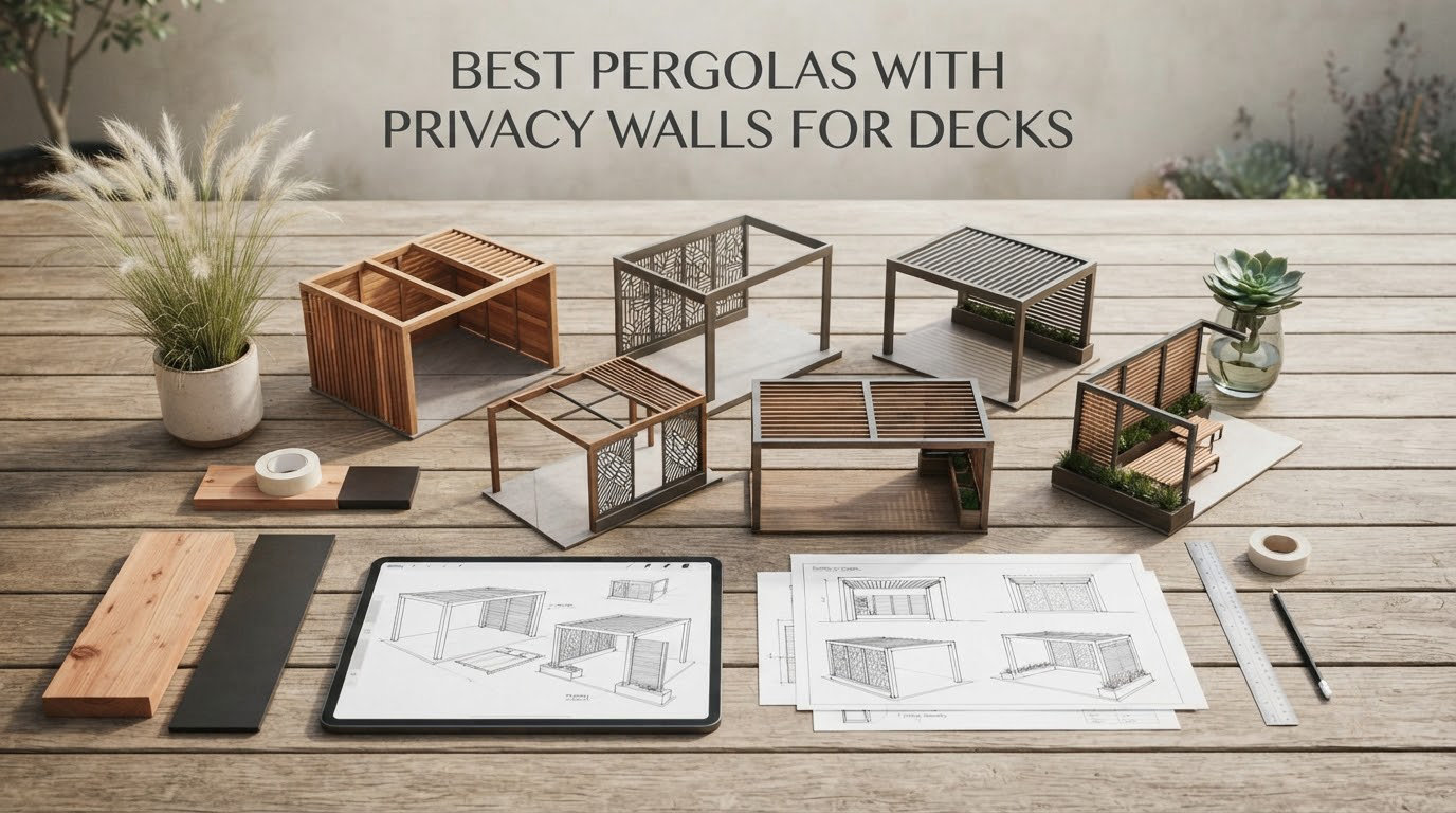 best pergolas with privacy walls for decks