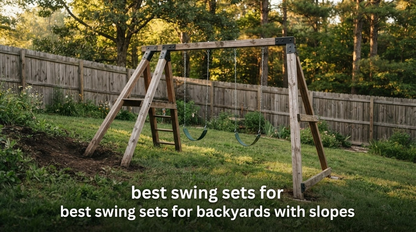 best swing sets for backyards with slopes