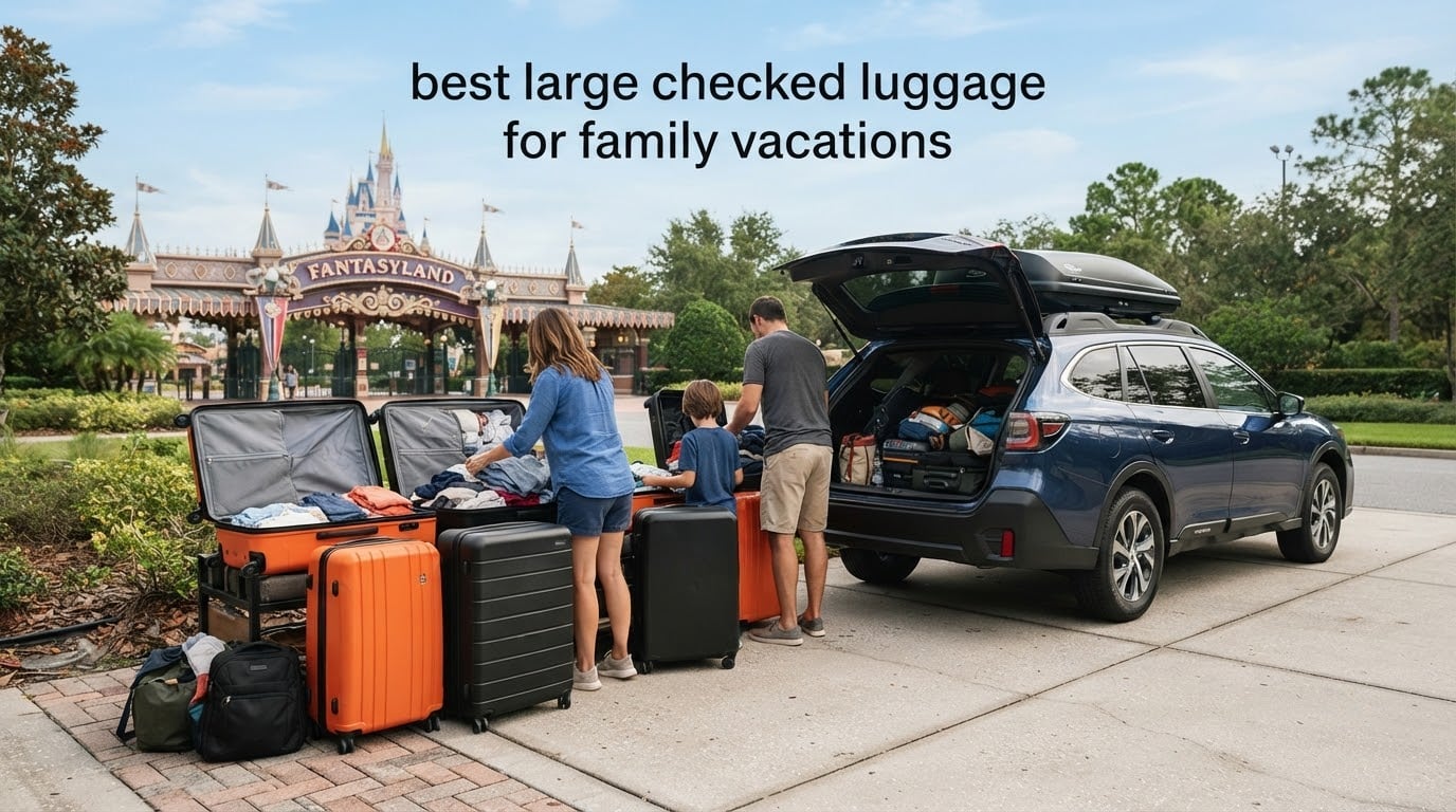 best large checked luggage for family vacations